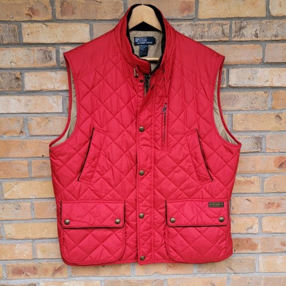 Polo Ralph Lauren Other - Ralph Lauren Red Quilted Puffer Vest Jacket-Vintage Mint-XL